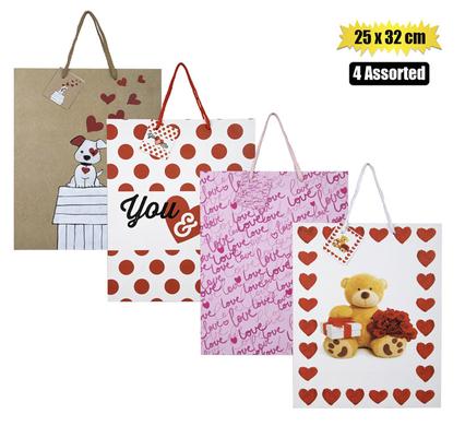 Assorted Paper Valentine's Day Themed Gift Bags-Gifting Occasions-corporate valentines day gifts | valentine's day gifts for employees