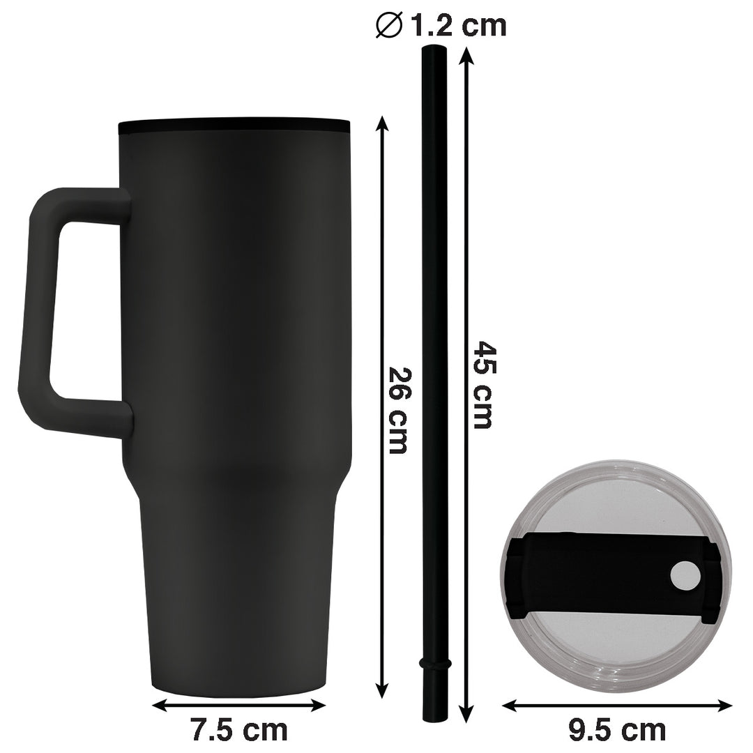 1200ml Polypropylene Enduro Mug - Black