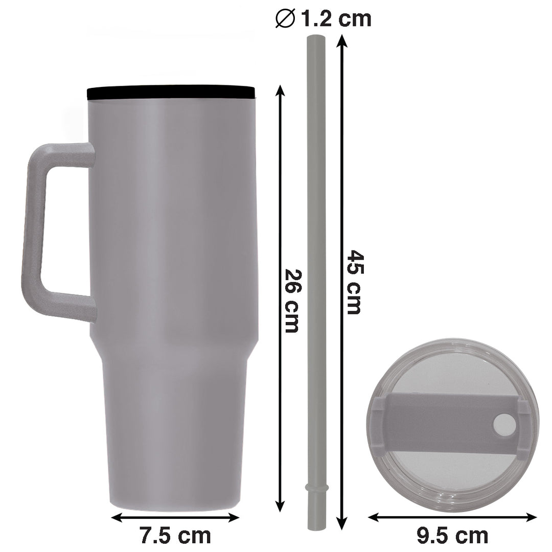 1200ml Polypropylene Enduro Mug - Grey