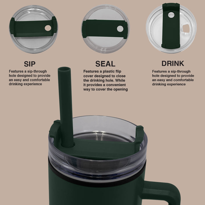 1200ml Polypropylene Enduro Mug - Dark Green