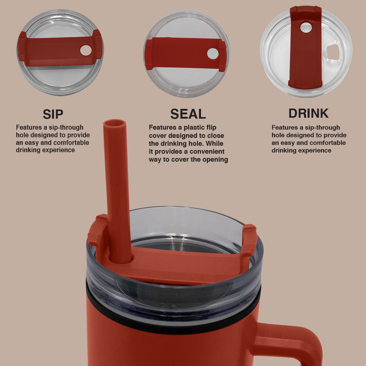 1200ml Polypropylene Enduro Mug - Red