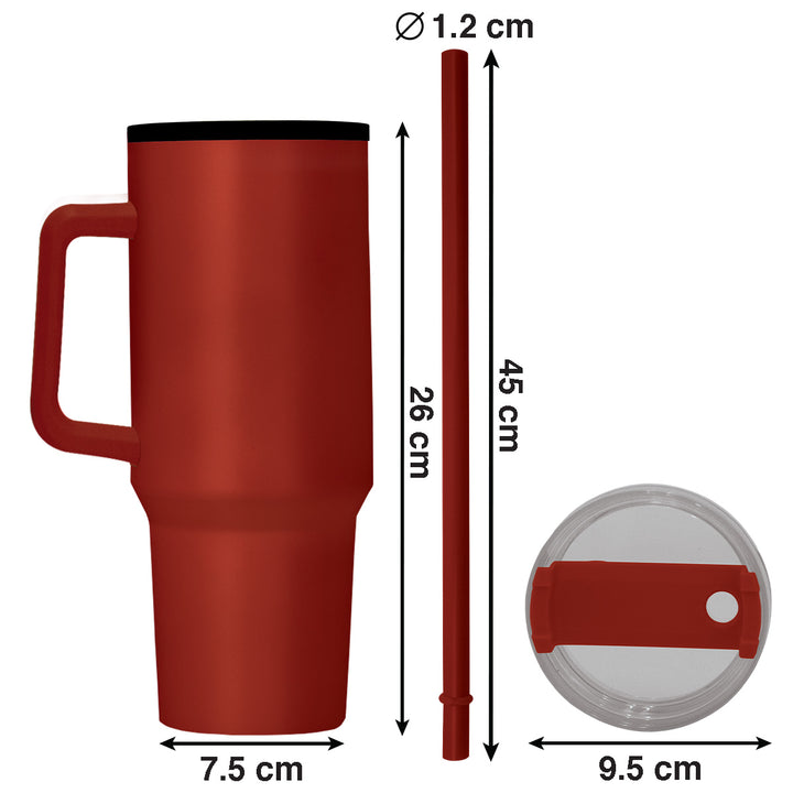 1200ml Polypropylene Enduro Mug - Red