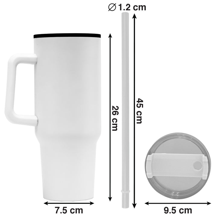 1200ml Polypropylene Enduro Mug - White