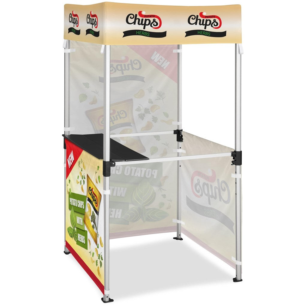 Ovation Sublimated Gazebo 1m X 1m Kiosk - 3 Half-Wall Skins - 1 Full-Wall Skin