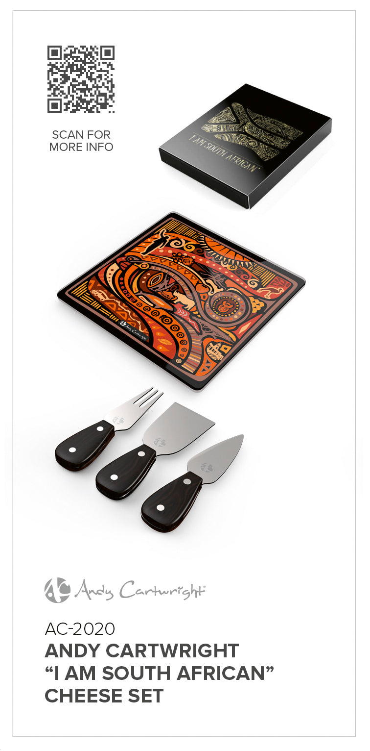 Andy Cartwright "I am South African" Cheese Set | Custom Branded & Personalised Executive Corporate Gift | Just Brand