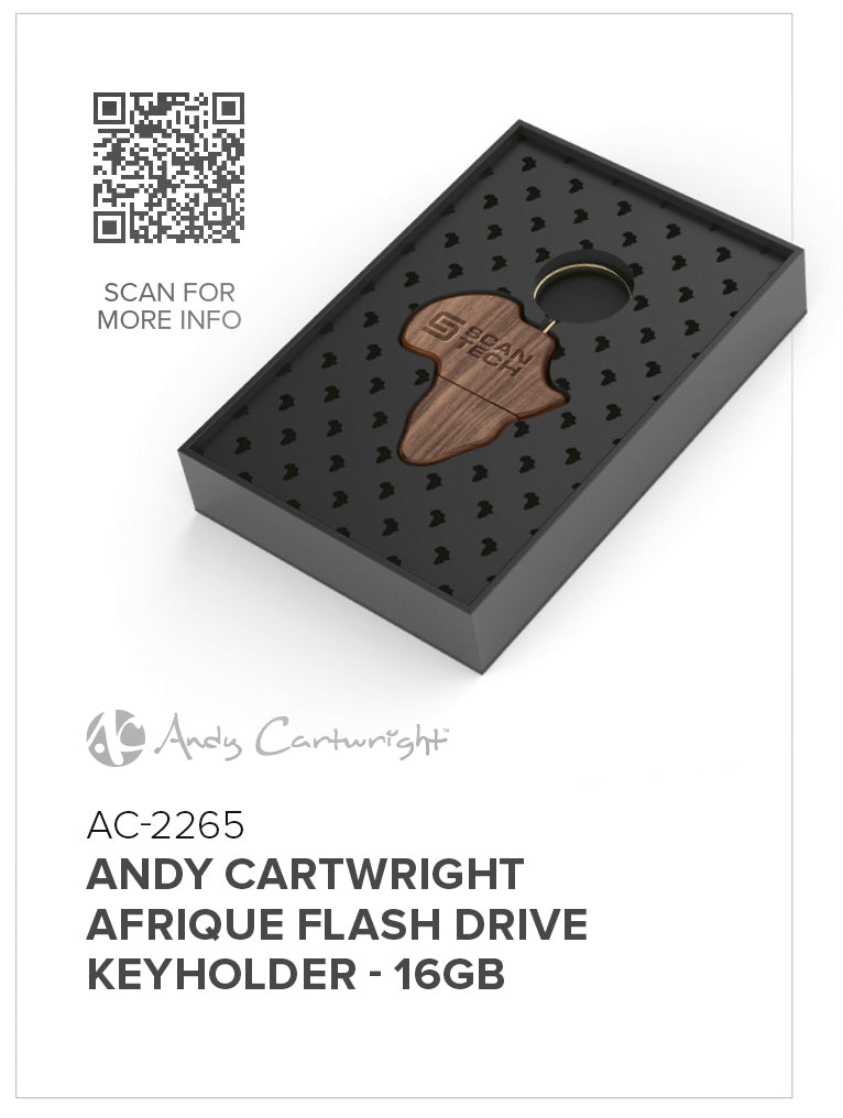 Andy Cartwright Afrique Flash Drive Keyholder - 16GB | Custom Branded & Personalised Corporate Gifts | Just Brand