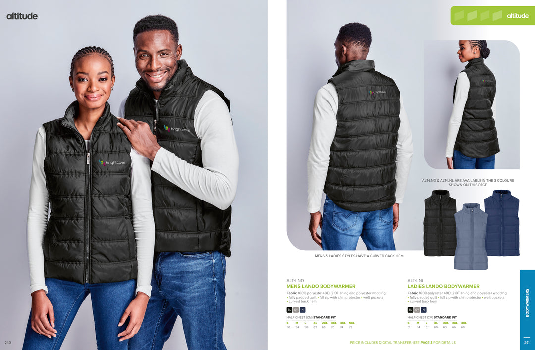 Mens Lando Bodywarmer | corporate clothing | Just Brand