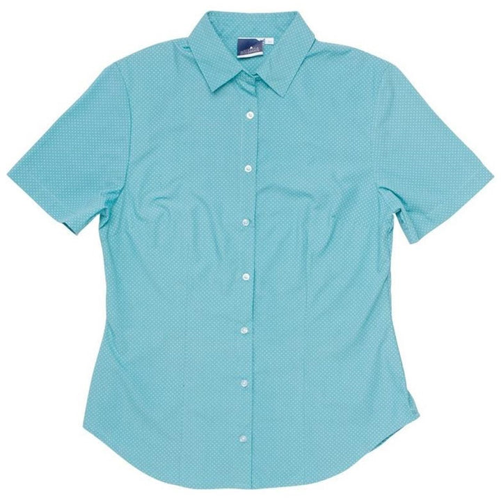 Rita Short Sleeve Blouse - Aqua