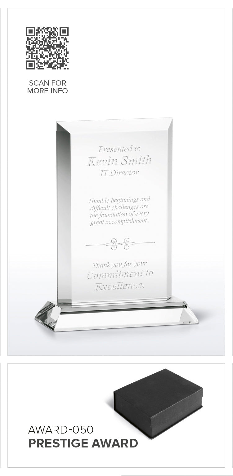 Prestige Award | Custom Corporate Awards & Trophies | Corporate Gifts | Just Brand