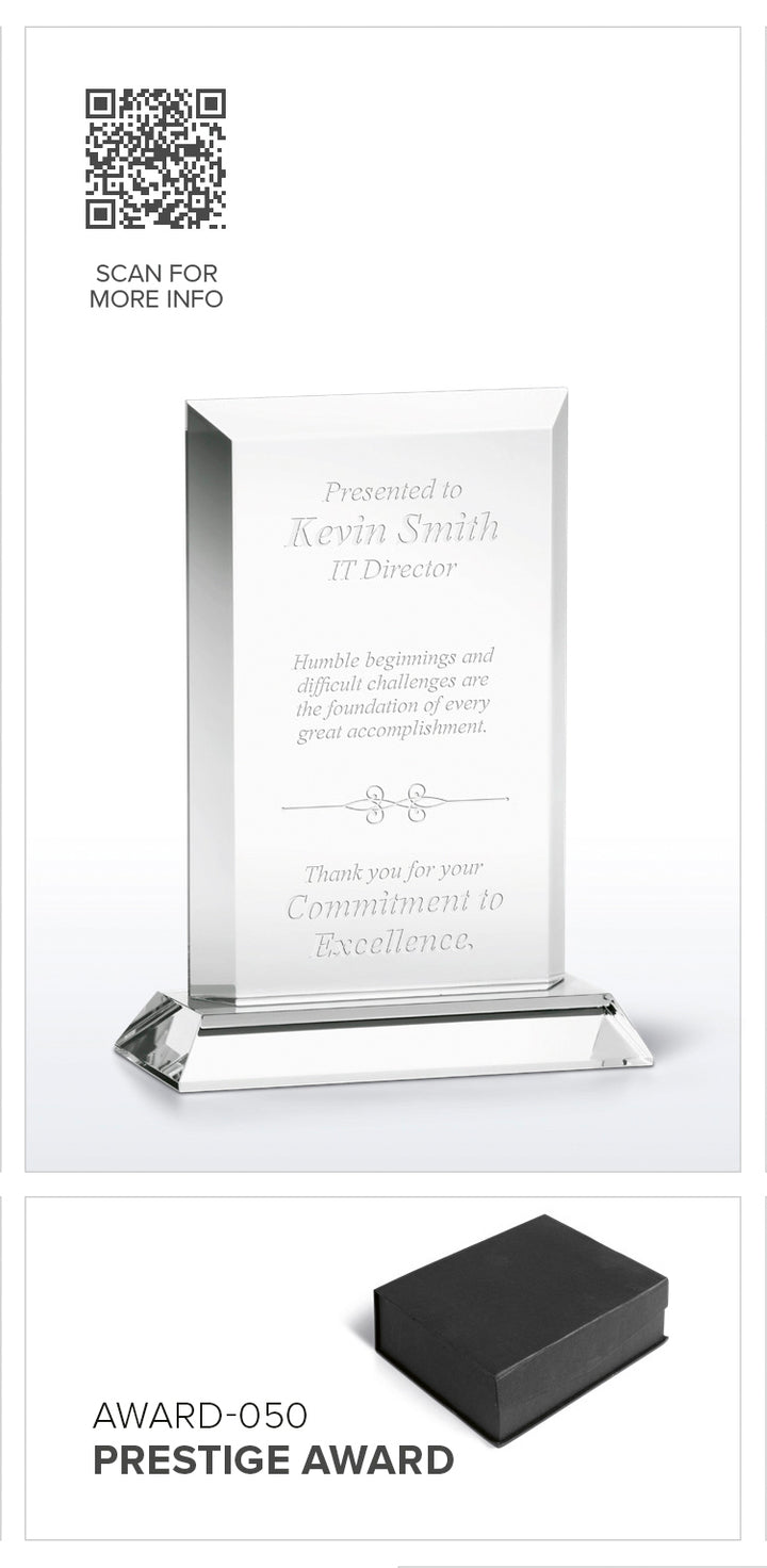 Prestige Award | Custom Corporate Awards & Trophies | Corporate Gifts | Just Brand