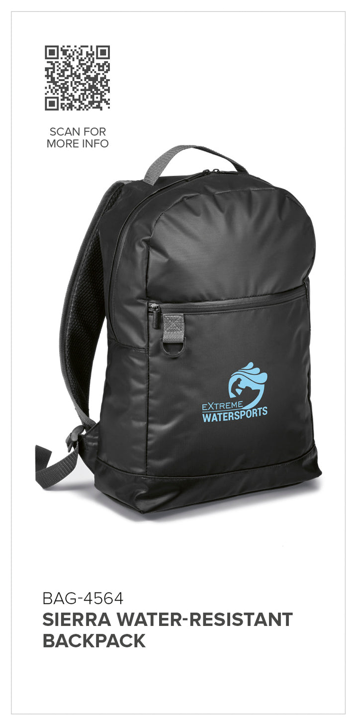 Sierra Water-Resistant Backpack | Custom Branded & Personalized Backpacks | Just Brand