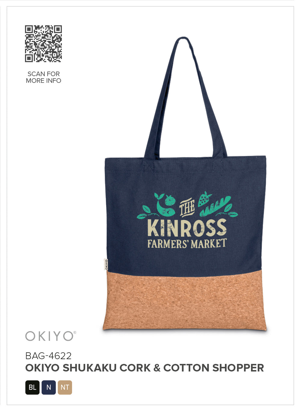 Okiyo Shukaku Cork & Cotton | Custom Branded & Personalised Shopper Bags | Just Brand