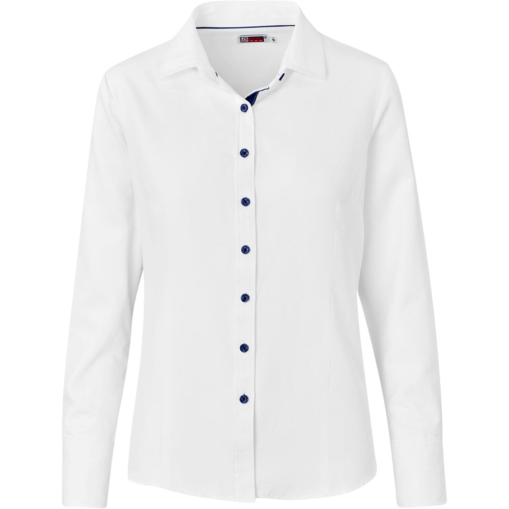 Ladies Long Sleeve Casablanca Shirt - Navy