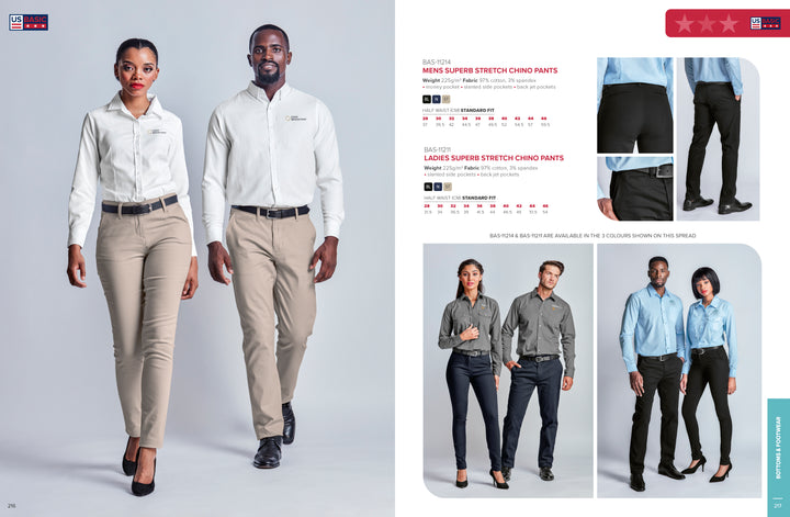 Ladies Superb Stretch Chino Pants | corporate clothing | Just Brand