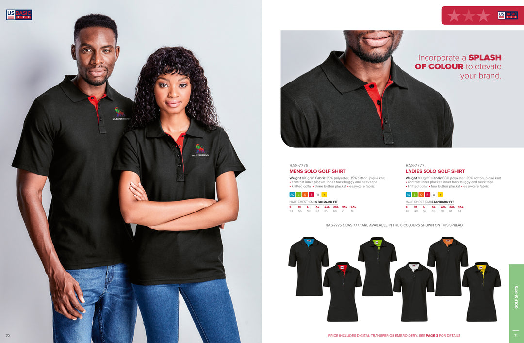 Mens Solo Golf Shirt | Custom Branded & Personalised Corporate Clothing | Just Brand