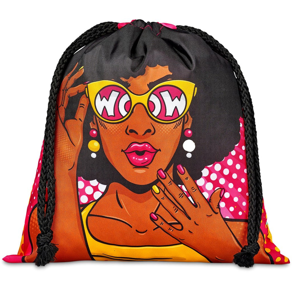 Hoppla Indian Midi Polyester Drawstring Pouch | Custom Branded & Personalised Bags | Just Brand