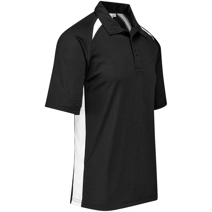 Mens Splice Golf Shirt - Black White