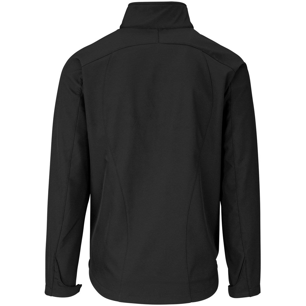 Mens Geneva Softshell Jacket - Black Cyan