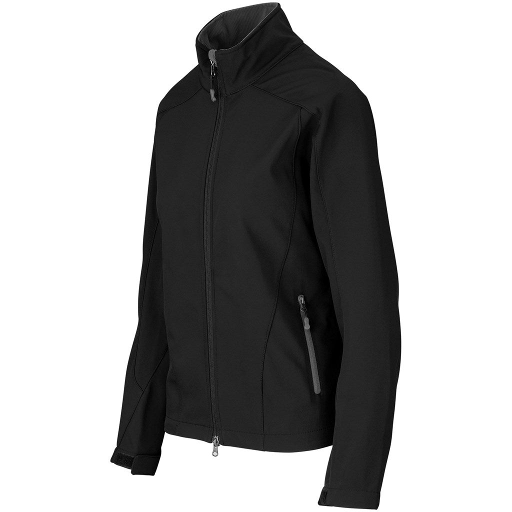 Ladies Geneva Softshell Jacket - Black | Corporate Clothing | Just Brand