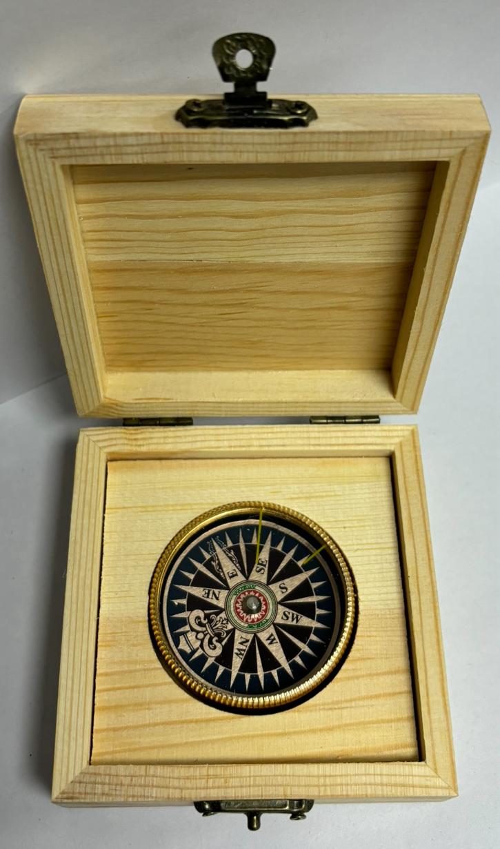 CLEARANCE SALE - Compass in wooden box