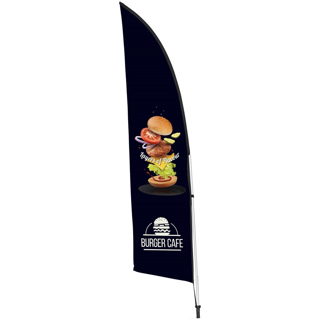 Legend 2M Sublimated Arcfin Double-Sided Flying Banner - 1 complete unit