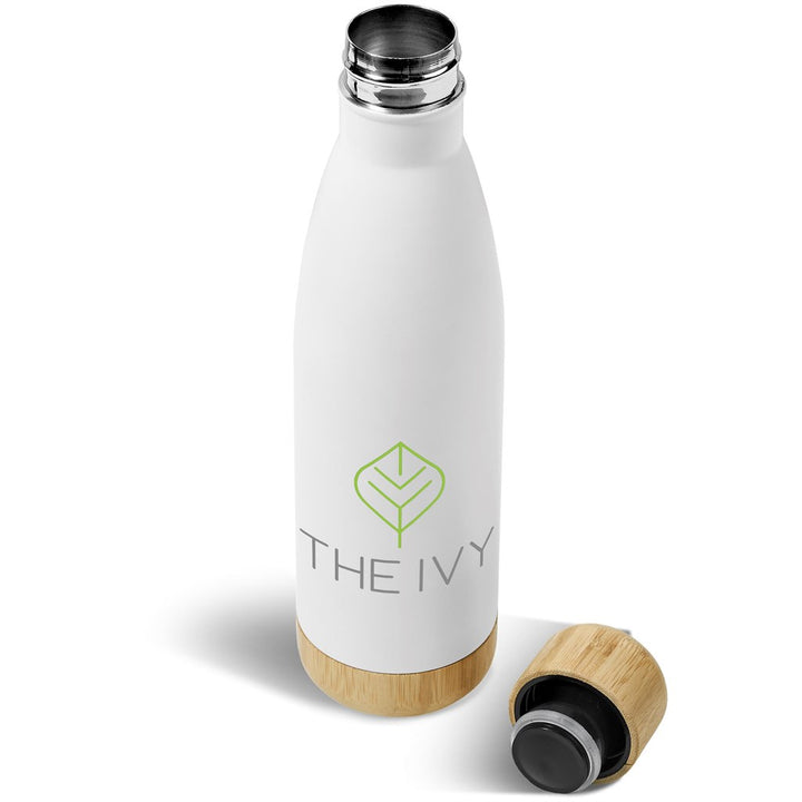 Serendipio Heritage Stainless Steel & Bamboo Vacuum Water Bottle – 500ml