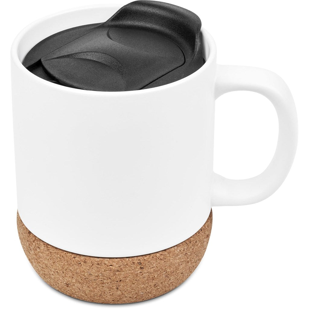 Serendipio Sienna Cork & Ceramic Sublimation Coffee Mug - 340ml | Custom branded | Just Brand 