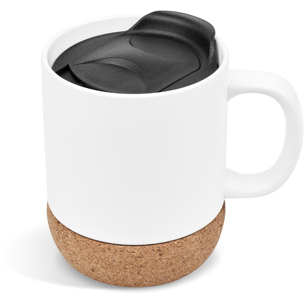 Serendipio Sienna Cork & Ceramic Sublimation Coffee Mug - 340ml | Custom branded | Just Brand 