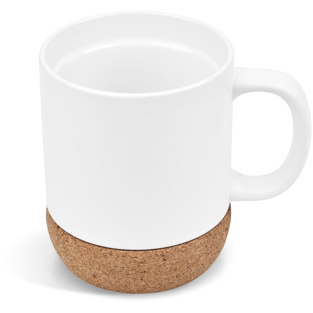 Serendipio Sienna Cork & Ceramic Sublimation Coffee Mug - 340ml | Custom branded | Just Brand 