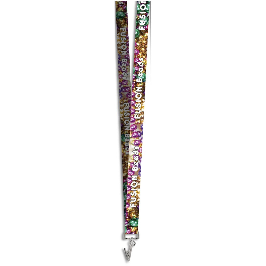 Crocodile Clip Double-Sided Sublimation Satin Lanyard