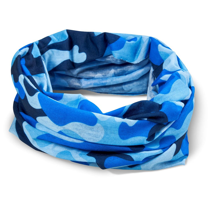 Kids Camo Flexi Tubular Bandana - Blue