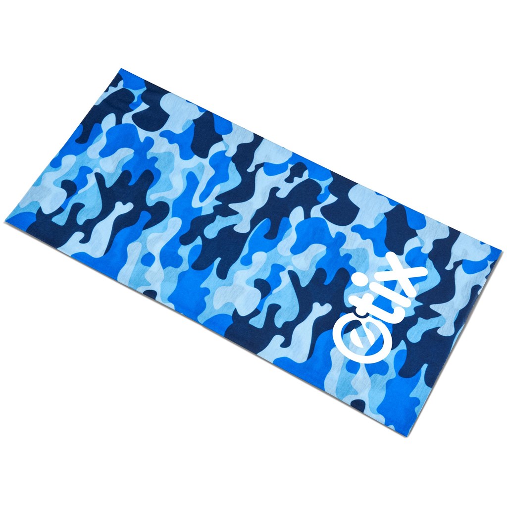 Kids Camo Flexi Tubular Bandana - Blue