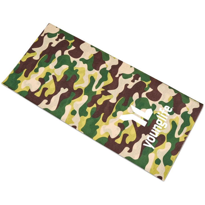 Kids Camo Flexi Tubular Bandana - Green