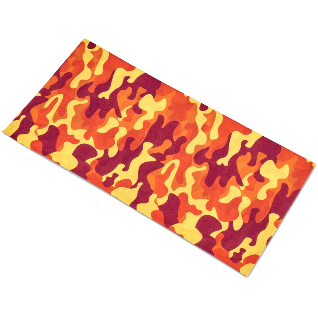 Kids Camo Flexi Tubular Bandana - Orange