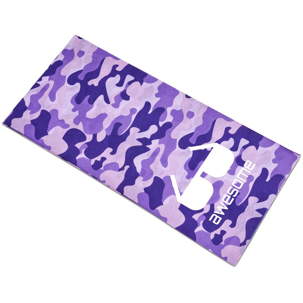 Kids Camo Flexi Tubular Bandana - Purple