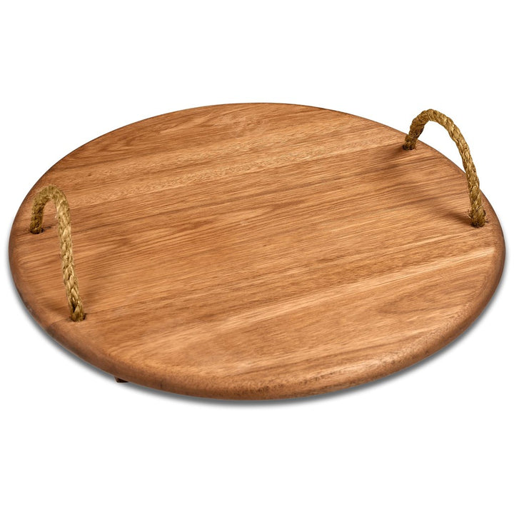 Okiyo Homegrown Medium Round Hardwood Food Platter | Custom Branded & Personalised Executive Corporate Gift | Just Brand