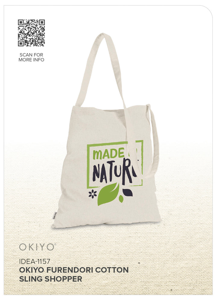 Okiyo Furendori Cotton Sling Shopper |  Custom Branded & Personalised Shopper Bag | Just Brand 