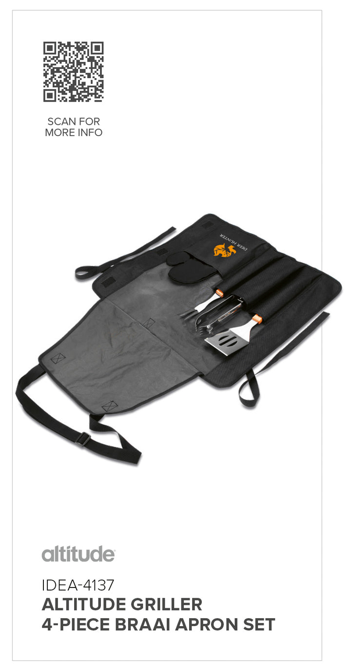 Altitude Griller 4-Piece Braai Apron Set | Custom Branded & Personalised Executive Corporate Gifts | Just Brand