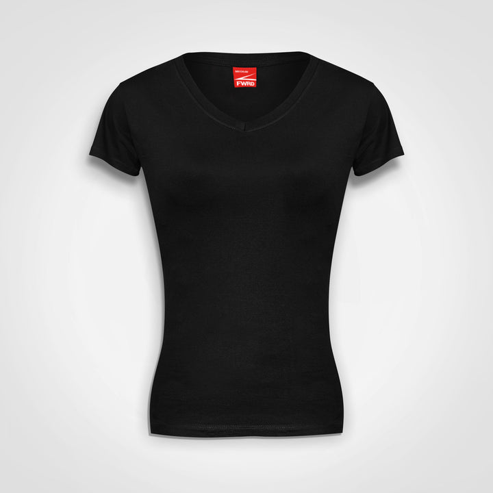 Ladies Fitted V-Neck T-Shirt | Personalised & Custom Branded Corporate Clothing | Just Brand