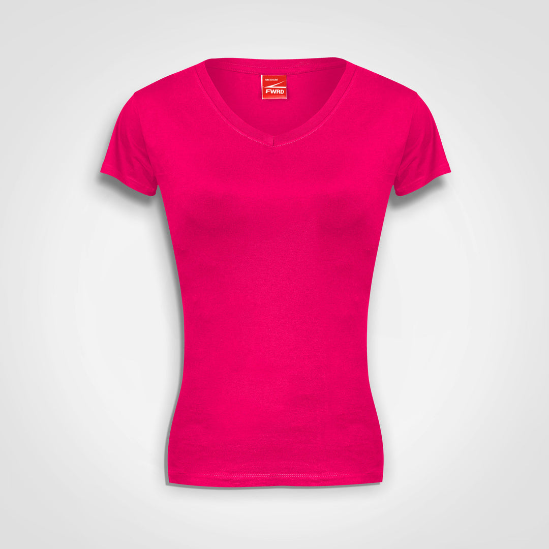 Ladies Fitted V-Neck T-Shirt | Personalised & Custom Branded Corporate Clothing | Just Brand