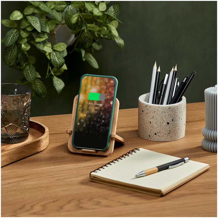 Okiyo Noryoku Bamboo Wireless Charging Phone Stand