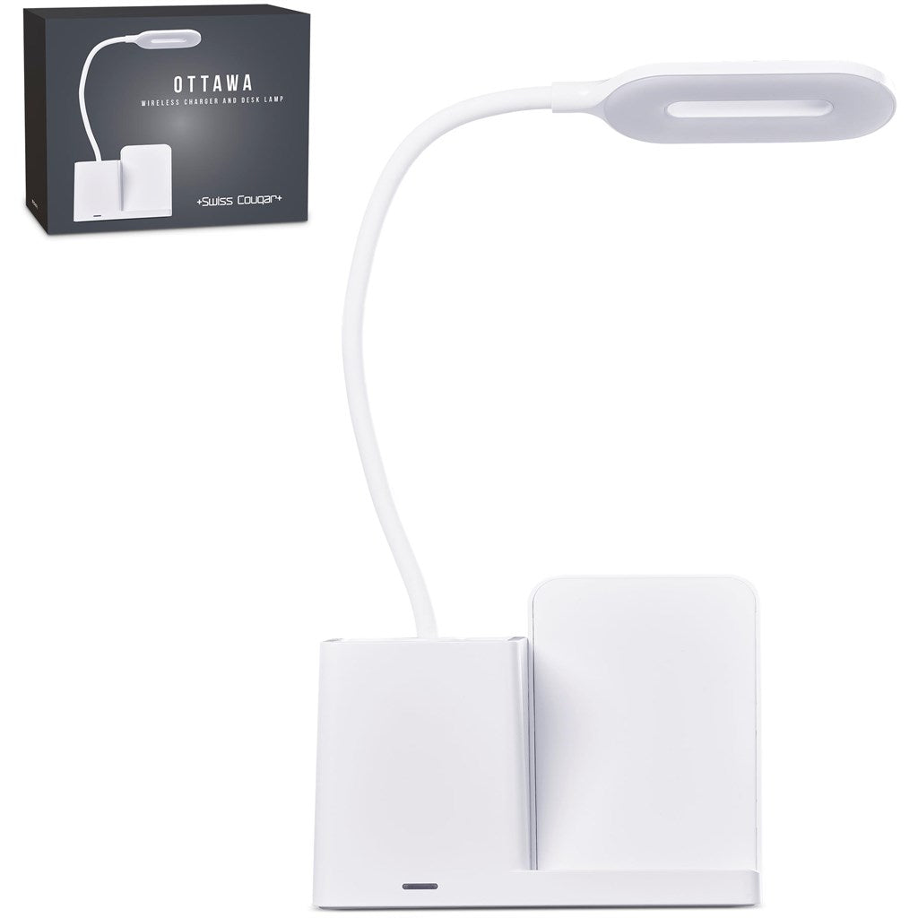 Swiss Cougar Ottawa Wireless Charger and Desk Lamp