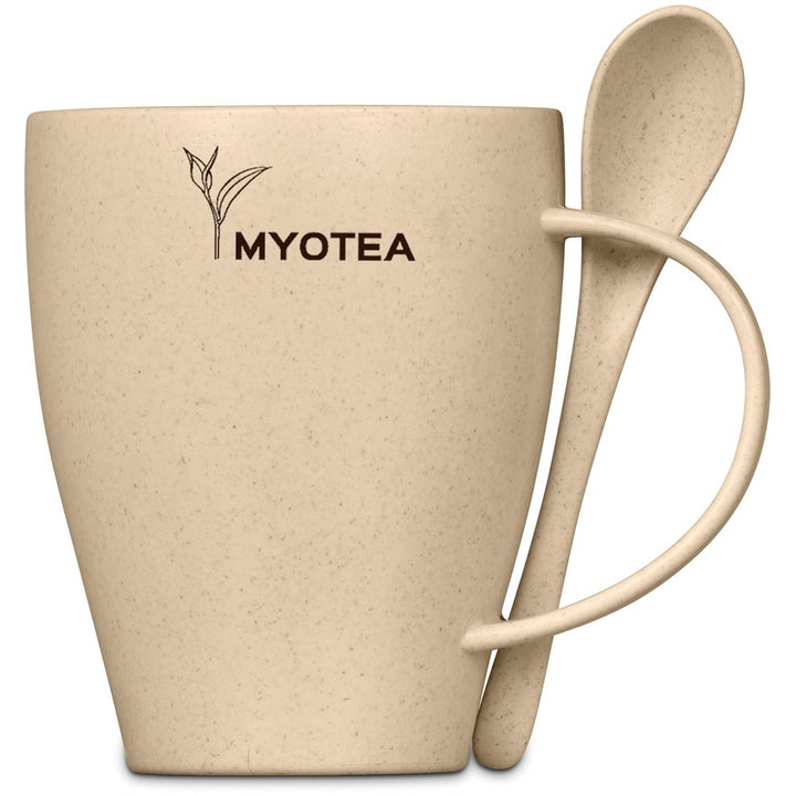 Okiyo Kawai Wheat Straw Mug & Spoon - 350ml