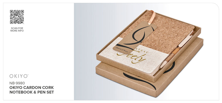 Okiyo Cardon Cork Notebook & Pen Set