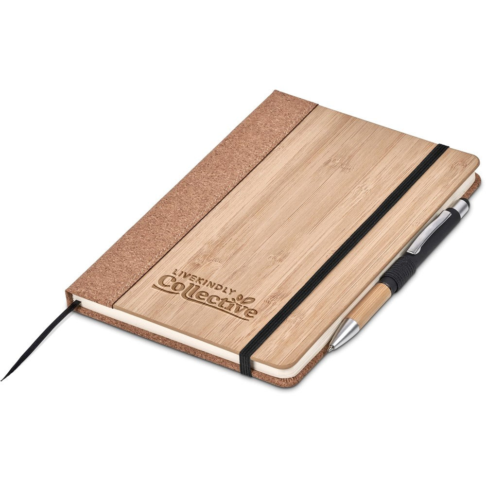 Okiyo Eri Bamboo & Cork Notebook & Pen Set