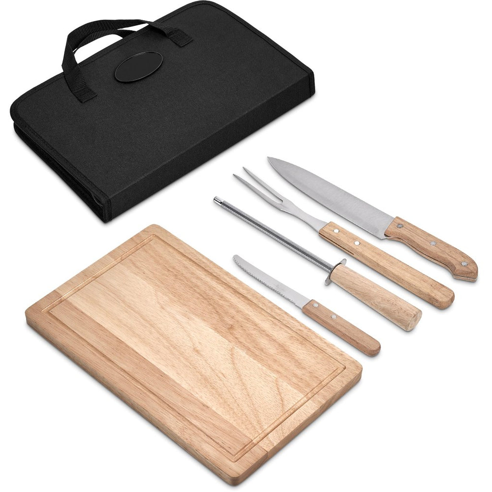 Brenton 5-Piece Braai & Carving Set | Personalised & Custom Branded Executive Corporate Gifts | Just Brand