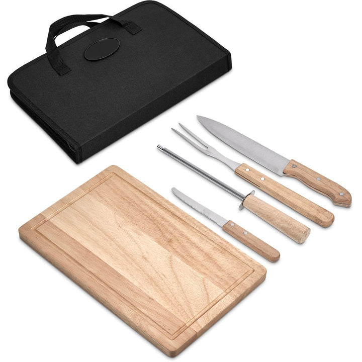 Brenton 5-Piece Braai & Carving Set | Personalised & Custom Branded Executive Corporate Gifts | Just Brand