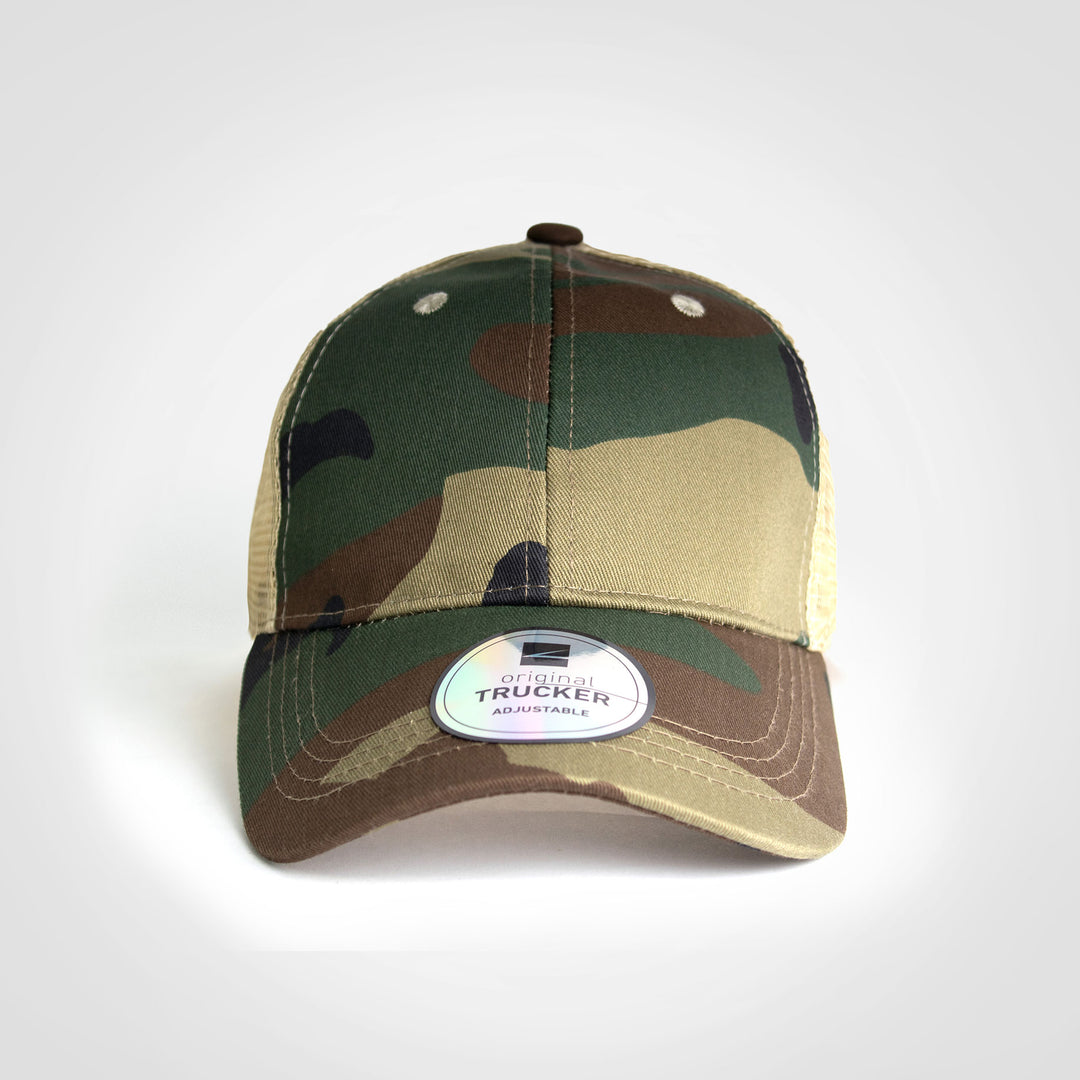 Trucker Camo Cap-Trucker Caps-wholesale-5 panel-caps-Just Brand