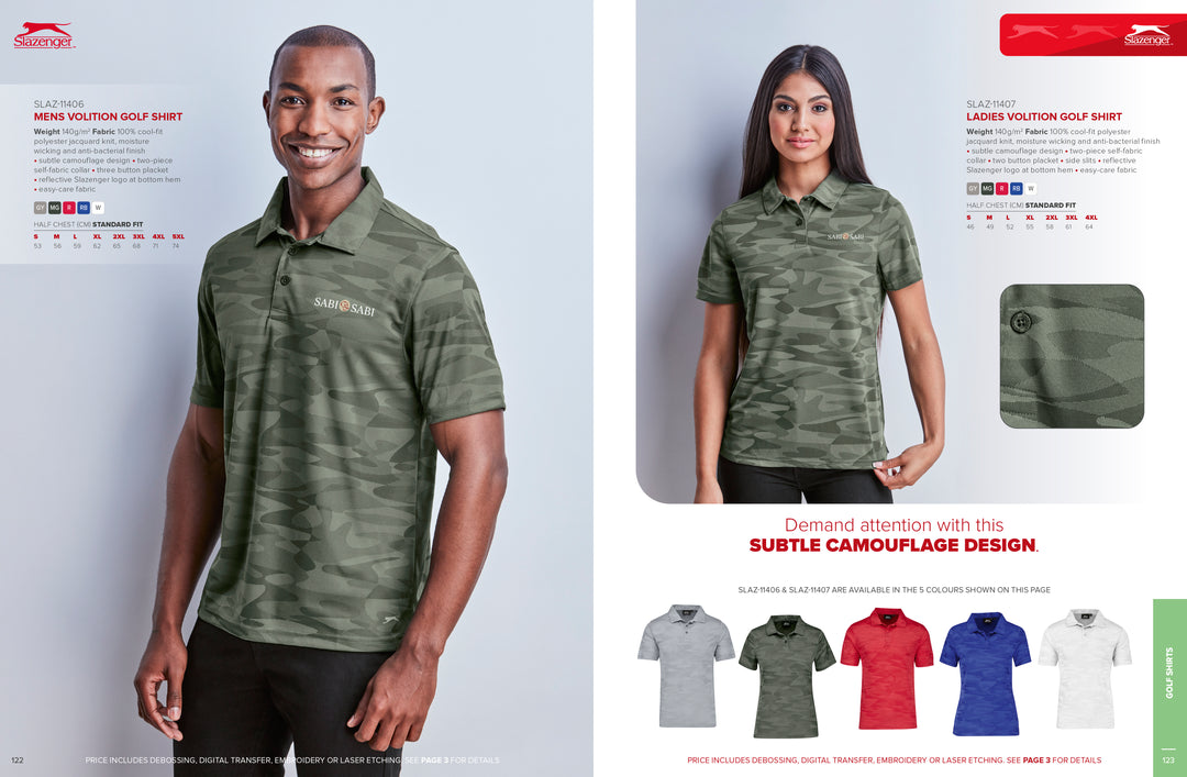 Mens Volition Golf Shirt | Custom Branded & Personalised Corporate Clothing | Just Brand