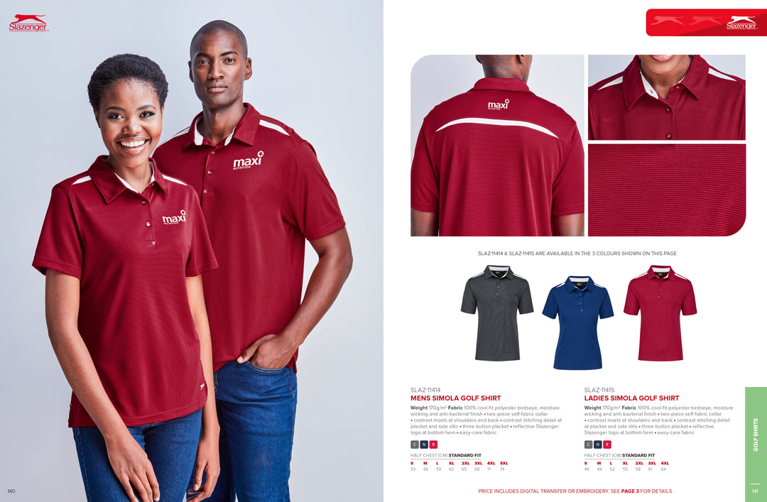 Mens Simola Golf Shirt | Custom Branded & Personalised Corporate Clothing | Just Brand